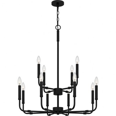 Quoizel Lighting Abner 12 - Light Chandelier in  Matte Black