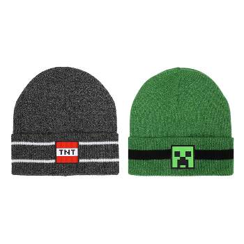Minecraft Creeper and TNT Youth Beanie Set (Pack of 2)