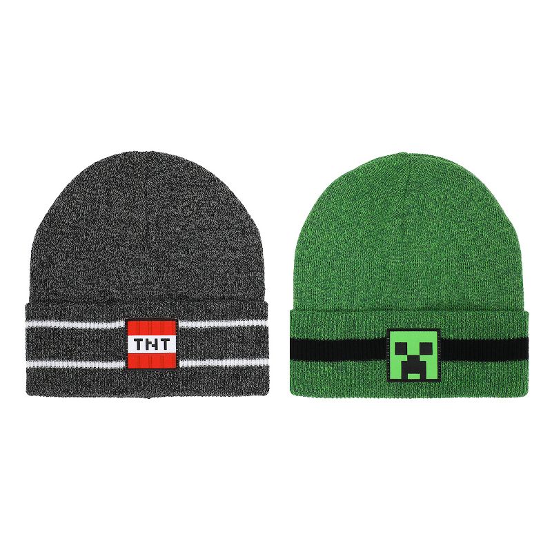 Minecraft Creeper and TNT Youth Beanie Set (Pack of 2), 1 of 6