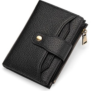 Clotth Small Wallets for Women - RFID Blocking PU Leather Bifold Wallets, Removable ID Window & Zipper Pocket for Daily Use,Travel,Commuting - 1 of 4
