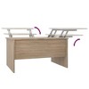 Clihome Modern Oak Coffee Table with Hidden Storage, Lift-Top Adjustable Design for Versatile Use & Style - 4 of 4