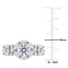 EVERLY JEWELRY | Sterling Silver 3 CT DEW Created Moissanite-White Bridal Ring Set - 3 of 4