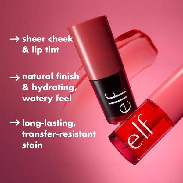 e.l.f. Tinte de Rubor Sheer For It - Mancha Construible para Labios y Mejillas - 0.22 fl oz 6