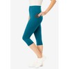 Woman Within Plus Size Petite Pocket Capri Legging - 4 of 4