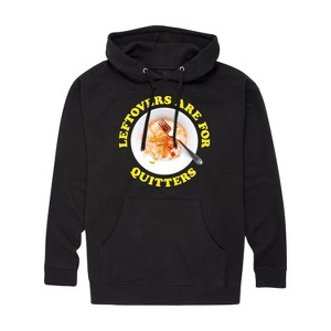 Men's - Instant Message - Leftovers Are For Quitters Graphic Fleece Pullover Hoodie - 1 of 4