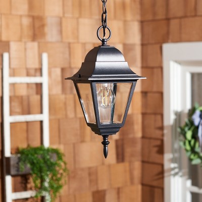 Rhion Black Glass Outdoor Pendant Light