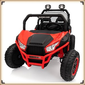 Garvee 24V 2-Seater Ride-On UTV for Kids, 400W Electric Car with Remote, LED Lights, Music, Metal Frame, Four-Wheel Suspension - 1 of 4