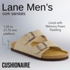 CUSHIONAIRE Men's Lane Cork Footbed Sandal with +Comfort,  Arch Support, Adjustable Straps, Casual Summer Footwear - 2 of 4