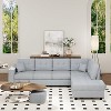109.2"W L-Shaped Modular Sectional Sofa with Removable Back Cushions and 2 Pillows for Living Rooms, Offices, and Apartments 4B - ModernLuxe - 2 of 4