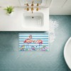 Stupell Industries Brushstroke Flamingos on Stripes Printed Plush Bathroom Floor Mat, design by Paul Brent - 3 of 4