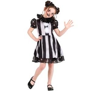 HalloweenCostumes.com Dark Circus Clown Costume for Girls - 1 of 4