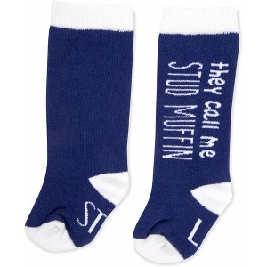 Pavilion Gift Company - Stud Muffin - 0-12 Months Baby Knee Highs - Socks - 1 of 4