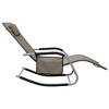 vidaXL Sun Lounger Black and Grey Textilene, Powder-Coated Steel Standard - Taupe and Gray Set of 2 - 4 of 4