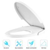 Round Bidet Seat with Dual Nozzle, Non Electric Toilet Bidet Attachment for Hygiene and Bathroom Use - 3 of 4