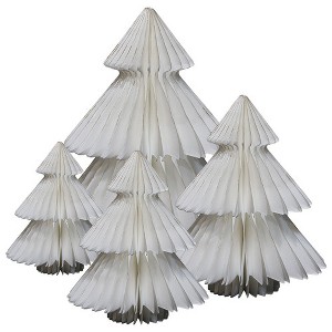 Briarwood Lane Bundle (4-pack) 8x8 Multipack S-M-L-Xl White Tree Magnetic Honeycomb Paper Decor Bundle Party Centerpiece Decoration - 1 of 4