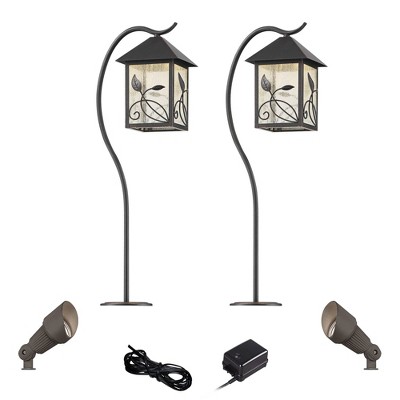 John Timberland French Garden Bronze 6-Piece LED Path and Spot Light Set