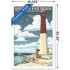 Trends International Lantern Press - New Jersey Shore, Barnegat Lighthouse Framed Wall Poster Prints - 3 of 4
