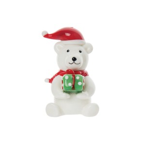Gallerie II Polar Bear w/Santa Hat Figurine - 1 of 2