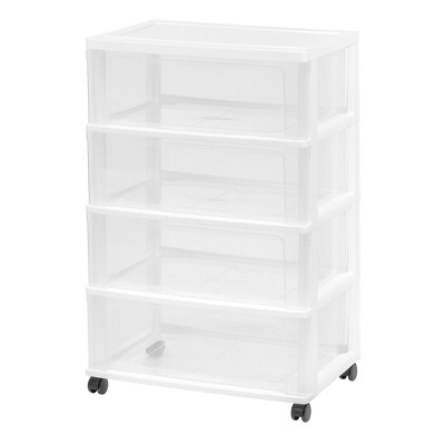 Iris 2pk Wide 3 Drawer Plastic Storage Chests