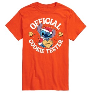 Men's - Lilo and Stitch - Christmas Official Cookie Tester Short Sleeve Graphic T-Shirt - 1 of 4