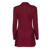 Women's Blazer Dress Deep V-Neck Single-Breasted Pleated Hem Long Sleeve Bodycon Mini Dress - 2 of 3