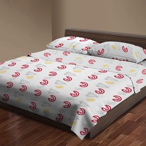 Sweet Home Collection NBA Atlanta Hawks Bed Sheet Set Full - 1 of 3