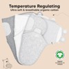 KeaBabies 3pk Organic Baby Swaddle Sleep Sacks, Newborn Baby Swaddles Wrap 0-3 Months, Ergonomic Wearable Swaddle Blanket - 4 of 4