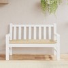 vidaXL Comfortable Outdoor Garden Bench Cushion, Beige, 47.2"x19.7"x2.8", Oxford Fabric Material, Easy to Attach, Bench Accessory - 2 of 4