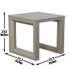 Vynxaria Patio End Tables - Modern Geometric Neutral Tones, 21.5"x21.3"x20.5" Outdoor Accent - 2 of 4