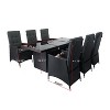 Isabel 9-Piece All-Weather PE Wicker Patio Dining Set, Outdoor Furniture with Dinnig Table - Maison Boucle - 4 of 4