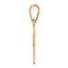 Black Bow Jewelry 14k Yellow Gold & Yellow Enameled Awareness Ribbon Pendant, 10mm - 2 of 4