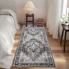 Washable Area Rug Vintage Floral Stain Resistant Accent Rug - 3 of 4