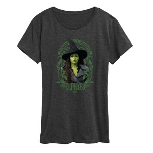 Women's - Wicked - Art Noveau Elphaba Short Sleeve Graphic T-Shirt - 1 of 4