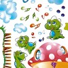 Slickblue Mushroom House Wall Decals 13" x 23.5" - Vinyl Stickers for Living Room & Bedroom, White Edges - 2 of 3