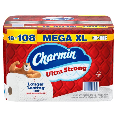 Charmin Ultra Strong Toilet Paper - 18 Mega Xl Rolls : Target