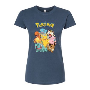 Women's - Pokémon - Pokémon Character Group Fitted Graphic T-Shirt - 1 of 3