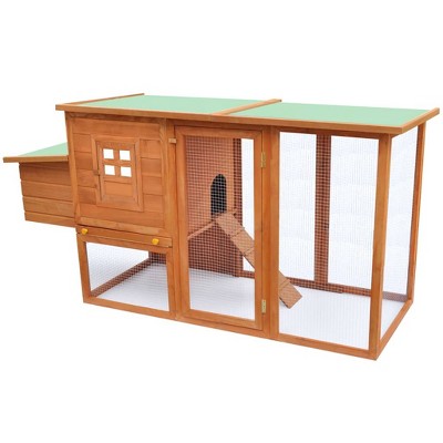 VidaXL Outdoor Chicken Cage Hen House with 1 Egg Cage Wood