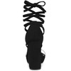 Allegra K Women's Open Toe Lace Up Clear Strap Platform Chunky Heels Sandals - 4 of 4