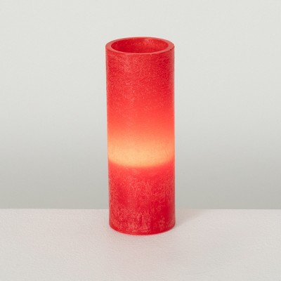 9"Sulivans Vance Kitira Timber LED Glow Candle