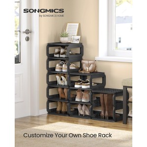 SONGMICS Shoe Rack, Shoe Organizer, 12 Shelves, Shoe Storage, Narrow Shoe Shelf, Open Shelf for Entryway, Living Room, Space-Saving - 1 of 4
