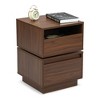 NicBex Modern Rotatable Nightstand Bedside Table with 2 Drawers for Bedroom and Living Room - 4 of 4