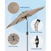 7.5FT Outdoor Patio Umbrella with 6 Sturdy Ribs, Table Umbrella with Push Button Tilt and Crank, UV Protection Waterproof (Brown) - 4 of 4