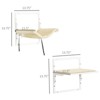 VisioGear 6-pcs Modern Cat Wall Shelves, Height Adjustable Jumping Platforms & Cat Hammock, Cat Climbing Shelf Set, Cream, 13.8"*11.5"*13.8" - 3 of 4