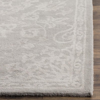 Bella 6' x 6' Gray Hand-Tufted Wool Area Rug