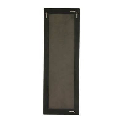 Rustic Dark Brown Full Length Wood Frame Mirror, 66x23