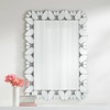 Possini Euro Design Veneto Rectangular Vanity Decorative Wall Mirror Modern Cut Glass Pattern Frame 28" Wide for Bathroom Bedroom Living Room Office - 2 of 4