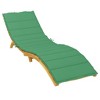 vidaXL Outdoor Sun Lounger Cushion - Weather Resistant Green Lounger Pad Made with 100% Polyester Oxford Fabric with Foam Fiber Filling - 3 of 4