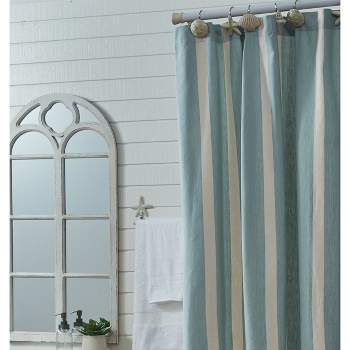 Wicklow Check Cotton Blue Shower Curtain 72 x 72 Park Designs