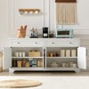 Buffet Sideboard Cabinet, Wooden Coffee Bar Storage Cabinet - 2 of 4