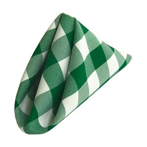 Slickblue Gingham Checkered Napkins 18"x18", Reversible, Yarn-Dyed Polyester, 9 Color Options – Pack of 4 or 10 - 1 of 4